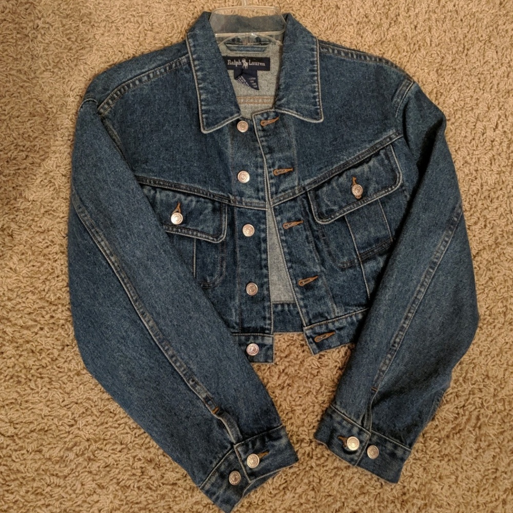 Like New~ Ralph Lauren denim crop jacket